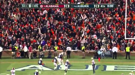 auburn alabama field goal return radio|auburn returns missed field goal.